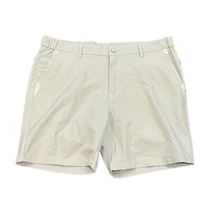 Jack Archer Jetsetter Shorts Mens 35 Stone Gray Technical Performance 7" Golf